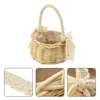 Wicker Storage Basket. Shopping Basket Storage Flower Flower Pot Food Fresh Rattan Gifts Girl Picnic High Quality 5