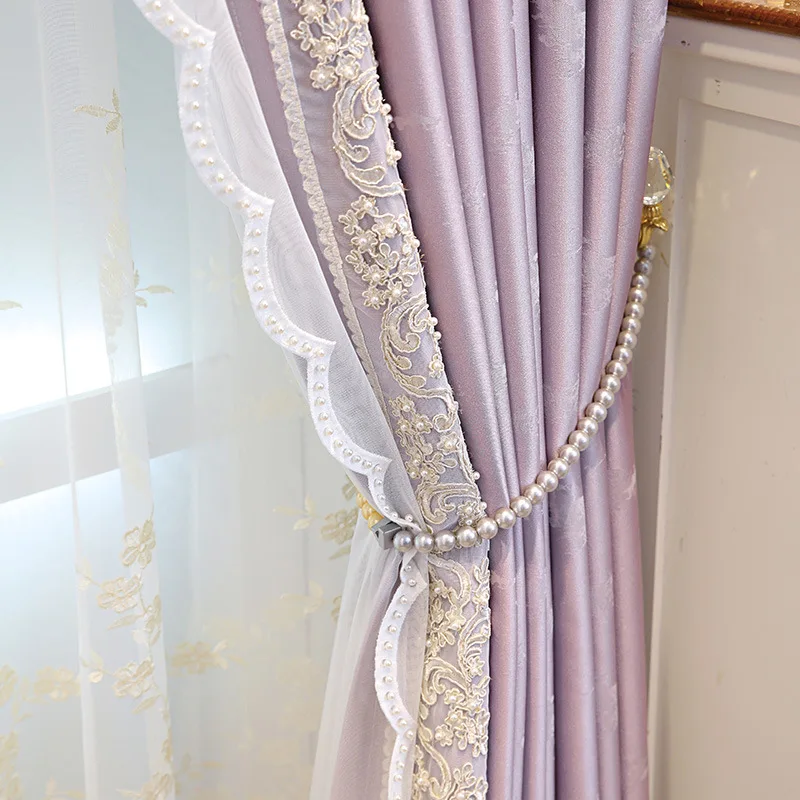 

Elegant Embroidery Curtains for Living Dining Room Bedroom Luxucy Modern Study Balcony Custom Blackout Fabric Windows
