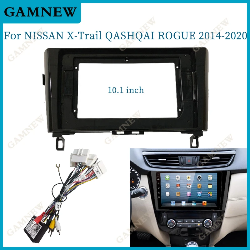 

Установка для автомобильного радио 10,1 дюйма, двойной Din DVD GPS Mp5, пластиковая панель Fascia Для 2014-2020 NISSAN QASHQAI/ 2014 X-TRAIL
