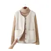 Vests New Spring Autumn Women Button Waistcoat Lamb Wool Winter Thermal Warm Thick Fleece Vests Sleeveless Jacket Ladies Coats 3
