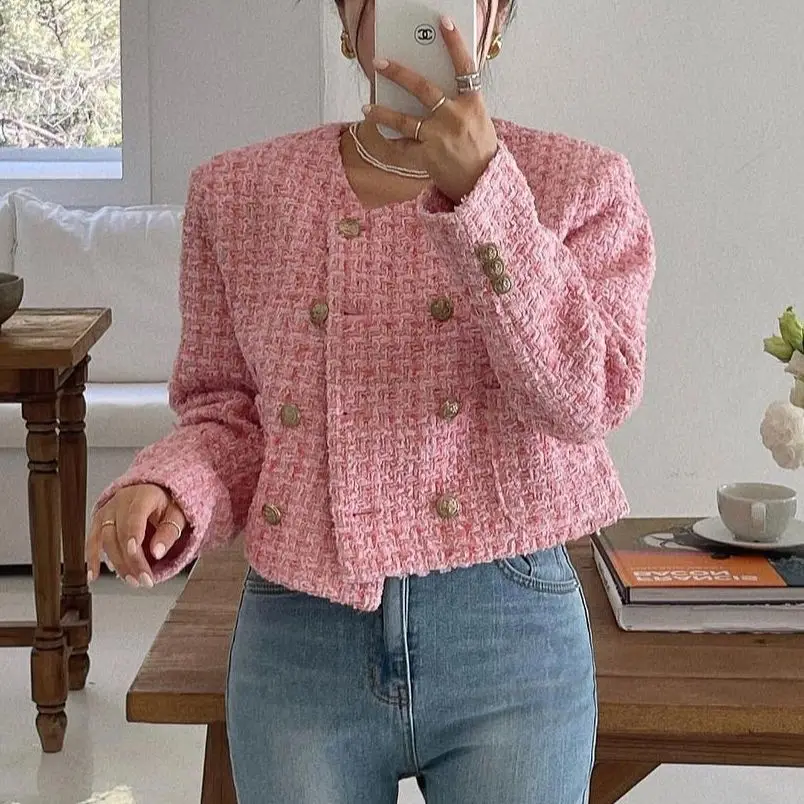 

Autumn and Winter Korean Small Fragrance Rough Suit Coat
