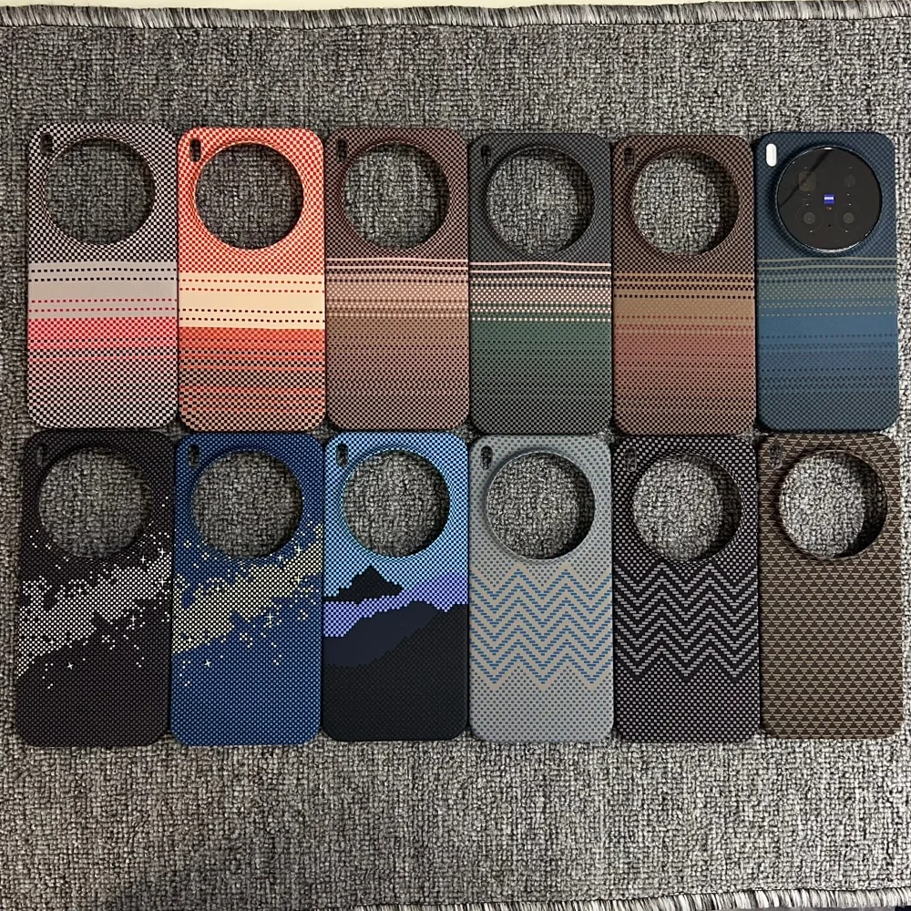 Luxury Carbon Fiber Kevlar Pattern Magnetic Phone Case - Anti-Drop Protective Cover