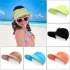 Summer Girls Sun Hats Large Wide Brim Caps Elastic Sun Sun Hats Anti-ultraviolet Empty Top Hat Outdoor Beach Caps Kids