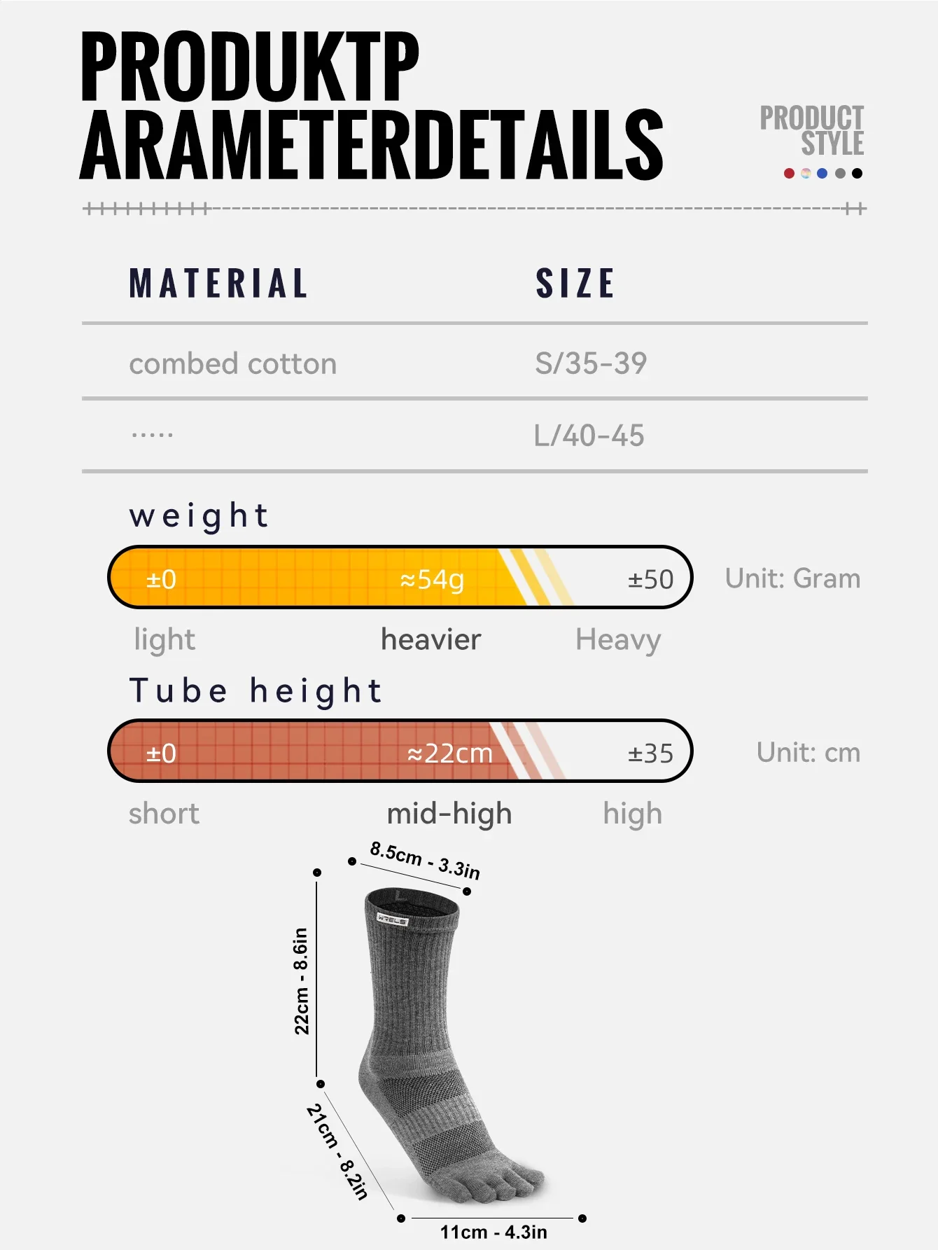 1 Paar Herren-Zehensocken, Fußgewölbeunterstützung, Baumwolle, sportlich, Laufen, Fünf-Finger-Socken, schweißabsorbierend, Sport, feuchtigkeitsableitend, 5 Fingersocken – Detail 8