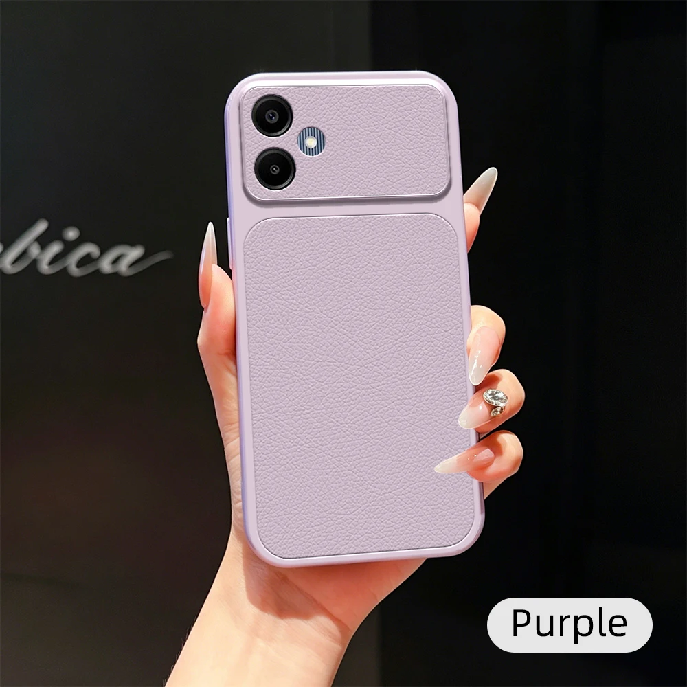 Luxury Leather Matte Case with Lens Protection