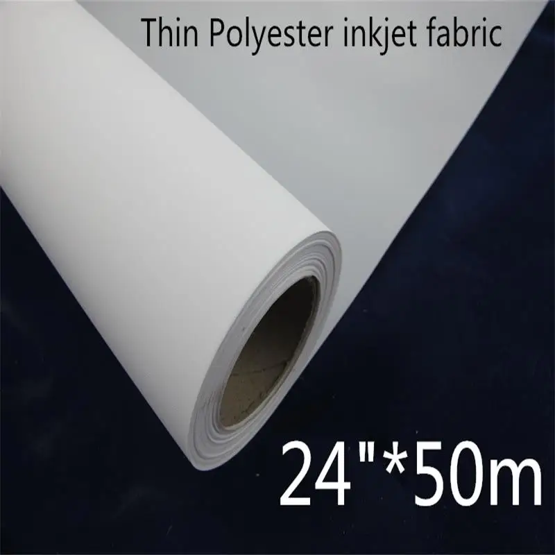 120gsm 24" polyester waterproof canvas/inkjet printing cloth for banner making 0.61m size painting canvas