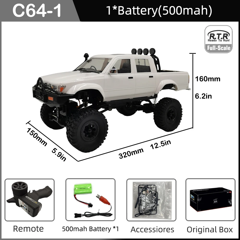 WPL RC カー 1:16 Hailax 2.4 4WD WPL C64-1 RC Car 1:16 Hailax 2.4G 4WD Remote Control Pick-up