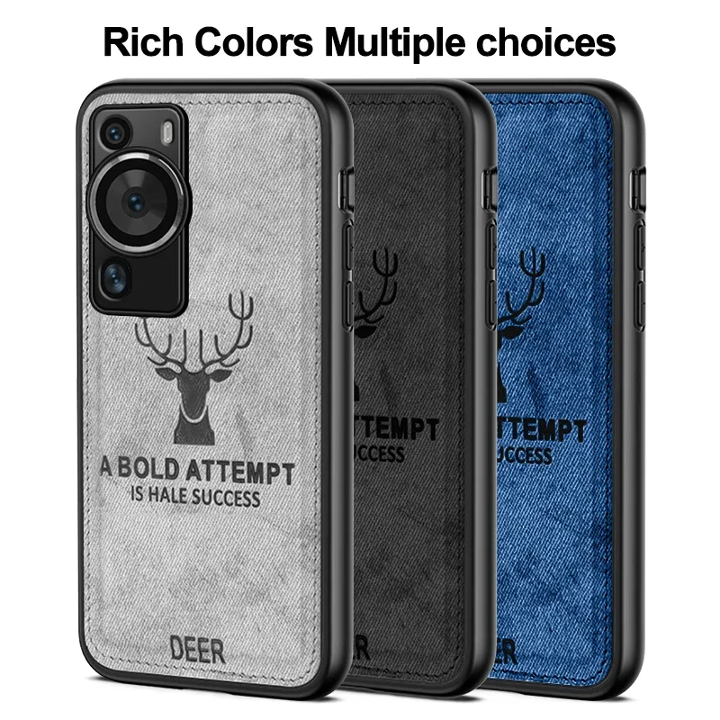 Deer Pattern Fabric Cloth Soft Case with Full Lens Protection