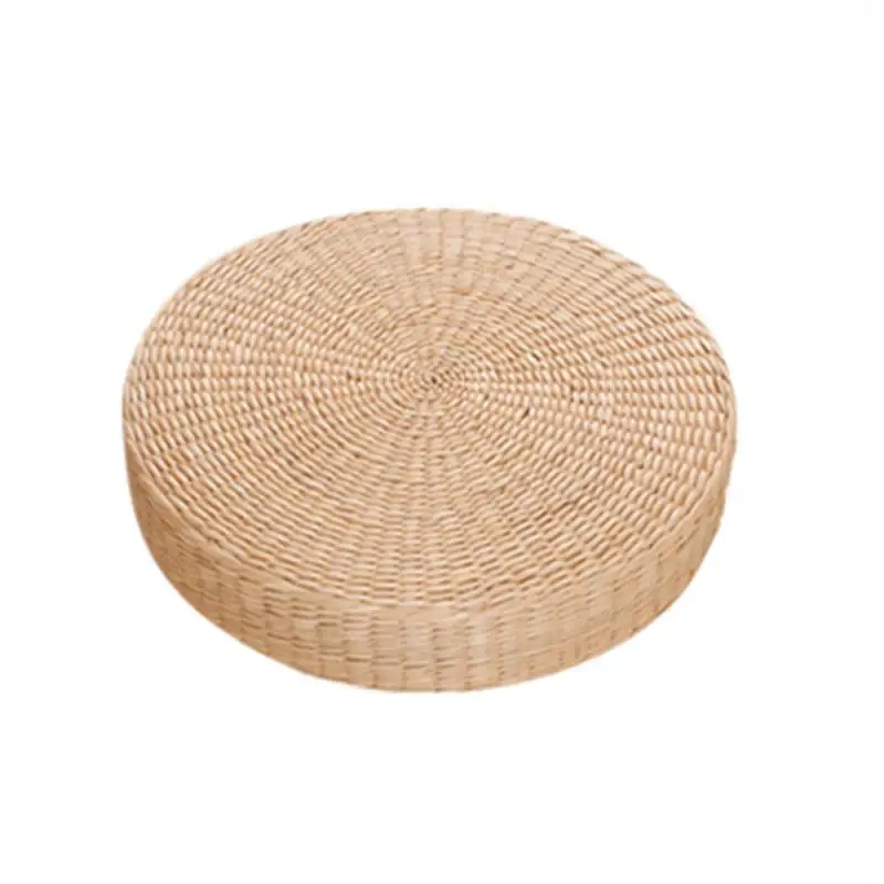 

Tatami Cushion Breathable Widely Applied Comfortable Round Straw Weave Handmade Pillow for Floor