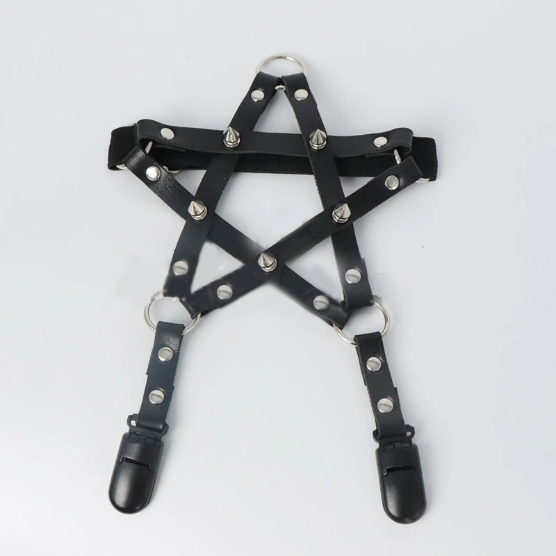 Men Circle & Studded Decor Harness Belt