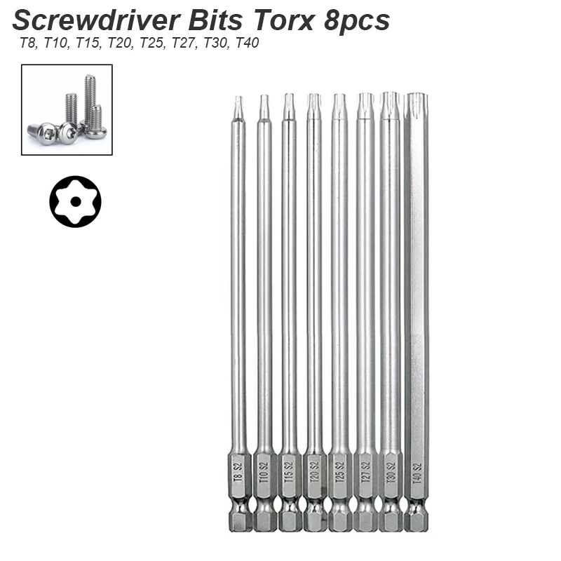 Magnetic Head Precision Screwdriver Bit Set with 1/4 Shank