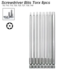 Magnetic Head Precision Screwdriver Bit Set with 1/4 Shank (Driver Bit Torx)