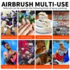 0.3mm Dual Action Airbrush 7cc Fluid Cups Quick Remove Air brush Cap Design Gravity Feed Set for Model Cake Art 6