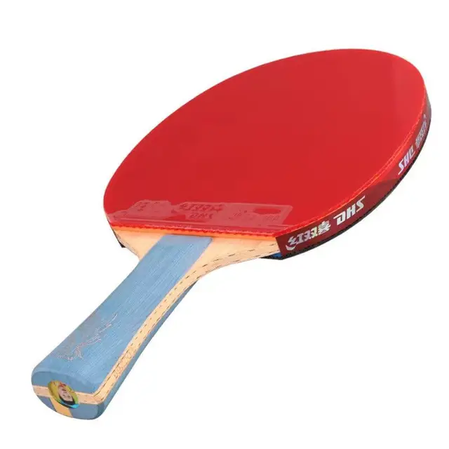 DHS H7002 Table Tennis Racket - 5 Wood 2 Aromatic Carbon Blade With Hurricane 3 & Hurricane 8 Rubbers, Pre-Assembled