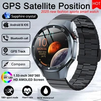 2025 New Watch 5 Pro High-end GPS Smartwatches Sapphire Glass Screen Build-in GPS Compass Men 3ATM Waterproof Sports Smart Watch