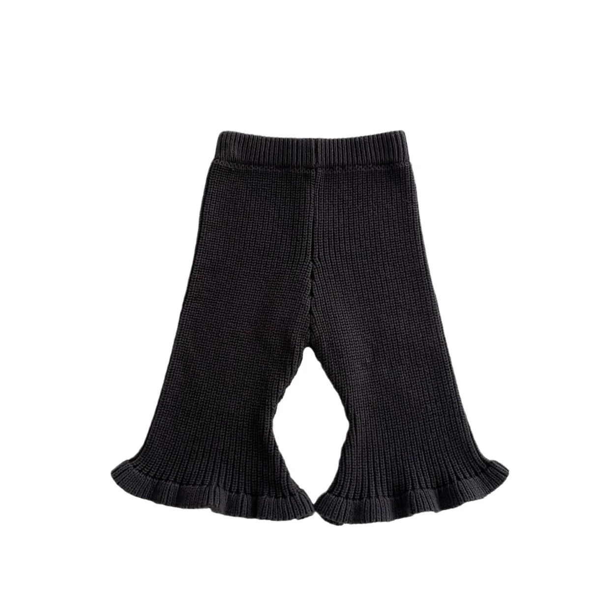 Baby Trousers Baby Leggings 7209 Korea Baby Knitted Pants Autumn Winter Girl Knitted Bell Bottoms Casual