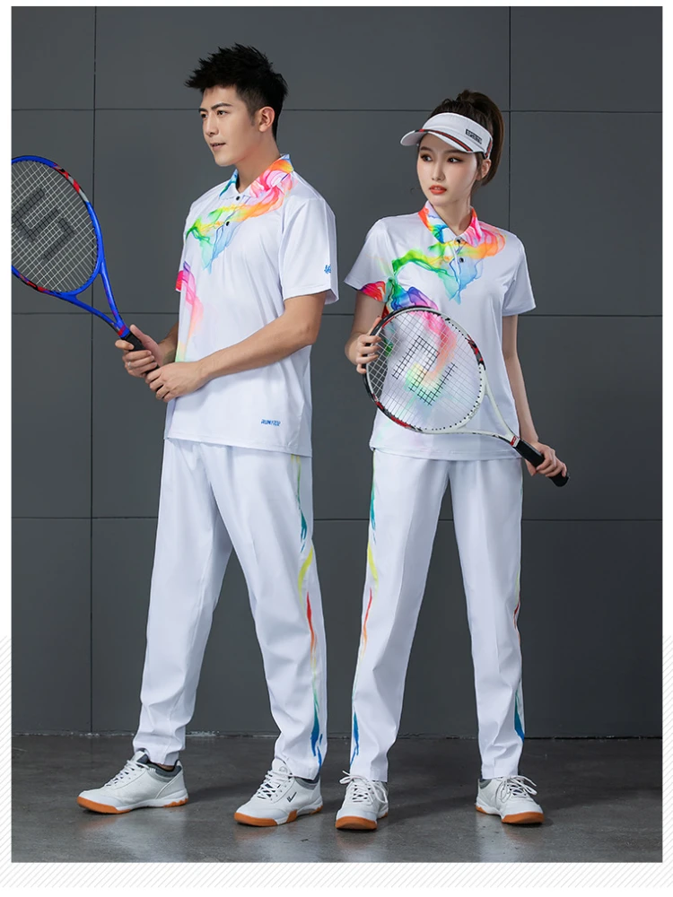 Badminton Suit Men And Women Top Table Tennis Tennis Shirt Summer Summer Short-sleeved Quick-drying Competition Training Suits