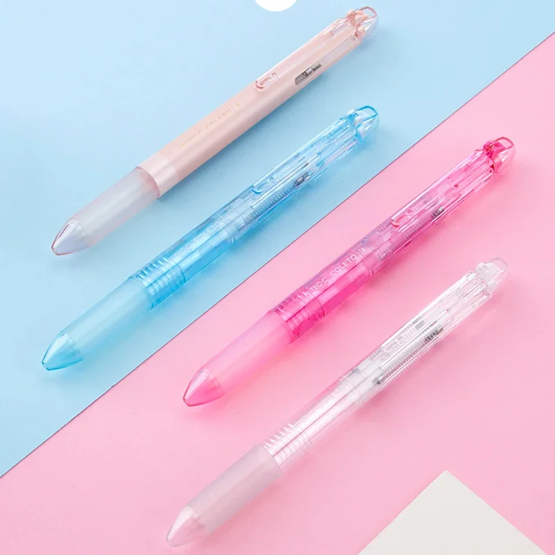 1pcs Pilot 3 Color Multi-Function Module Pen Coleto Pen Box Card Head Neutral Solid Color Case Without Refill Holder