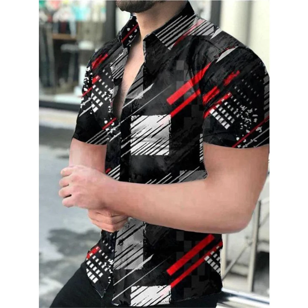 thumbnail image 1 of Camisas para hombre, estampado de leopardo, verano, frescas, informales, con estampado 3D, camisas de playa hawaianas, camisa de manga corta con solapa, ropa de calle para hombre y mujer, 1 of 5