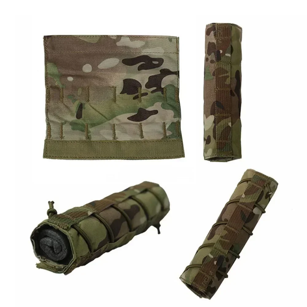 Sniper Suppressor Cover Tactical Camouflage Protector Outdoor Shooting Military Hunting Cloth Case Live CS Field Equipment