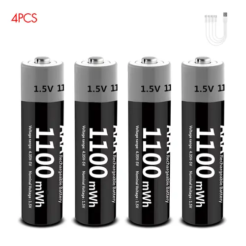 Kuugro Li-ion AAA and AA Rechargeable Batteries USB Lithium-ion 3400mWh 1.5V AA Rechargeable Batteries+1100mWh 1.5V AAA Battery - Image 18