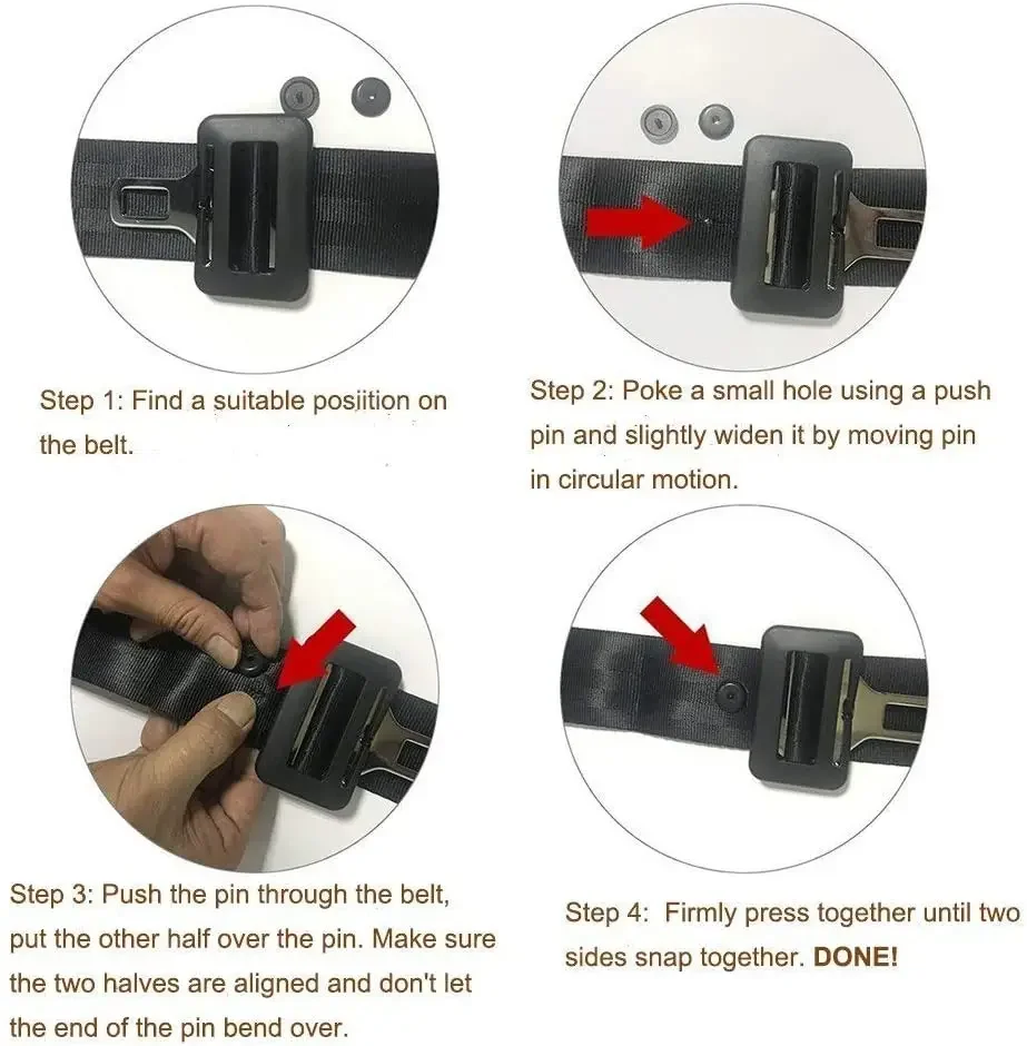Car Safety Seat Belt Stopper Buckle 5 15Pcs Auto Seat Belt Spacing Limit Stop Plastic Anti slip Belt Stop Button Seat Belt Stopper