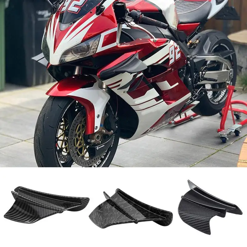 Kit d'aile de Spomicrophone aérodynamique universel pour moto, aile de vent  Fxed, avant, pratique - AliExpress