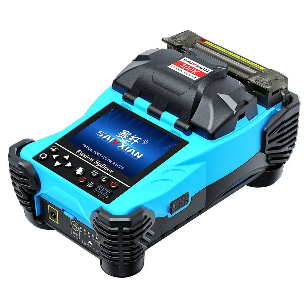 SAIVXIAN new A-87S FTTH fiber optic fusion splicer Full set hot melt machine optical fiber viewer Tool kit optical fiber welder