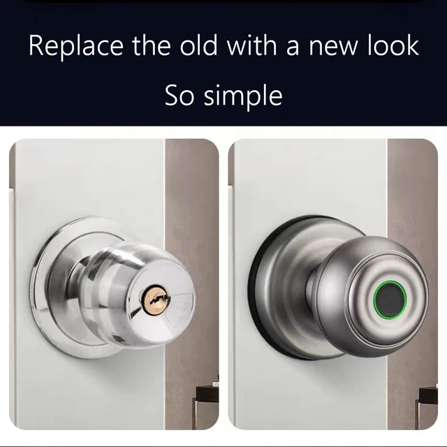 SmarDeer Fingerprint lock for Tuya Bluetooth smart lock Keyless entry Biometric Fingerprint Type-C and mechanical key unlock 4