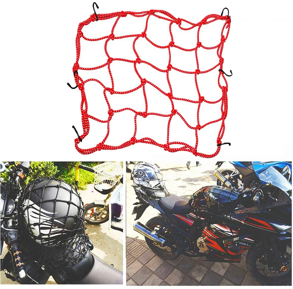 Motorcycle Cargo Net Motorcycle Bungee Net Motorcycle Luggage Net 15"