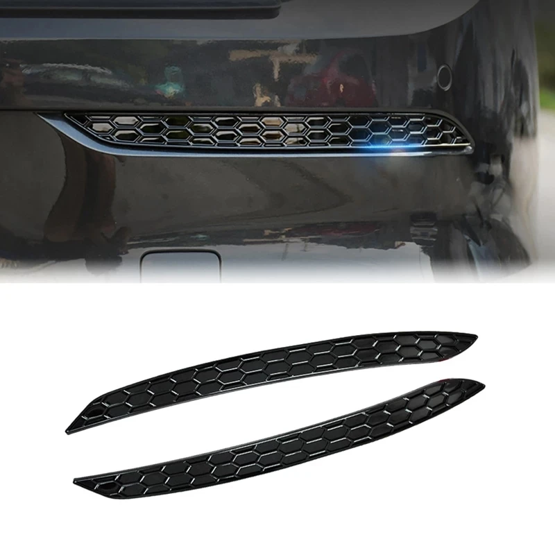 차량용 반사판 안개등 램프 커버 트림, VW 골프 8 MK8 R라인 2020 2021 스타일링 액세서리, ABS 밝은 검정색 후면, 2X
