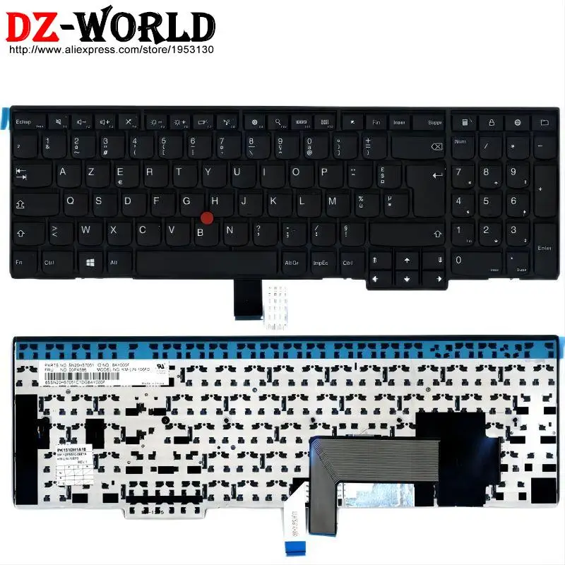 Teclado Retroiluminado Francês Azerty fr Apto para Lenovo Thinkpad P50s T560 W540 T540p W541 T550 W550s L540 L570 E531 E540 Laptop - Imagem 3