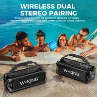 W-KING Bluetooth Speaker, 90W Peak 50W RMS IPX6 Waterproof Loud Speakers Bluetooth Wireless, Large Outdoor Portable Speaker - Image 5