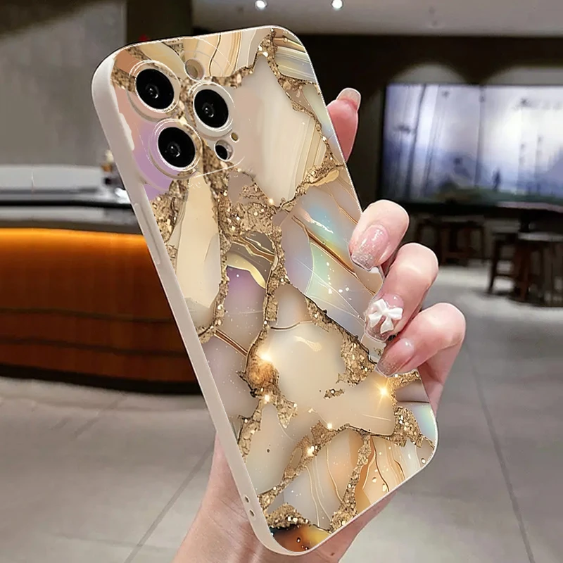 Gold Graded Marble Pattern Phone Case