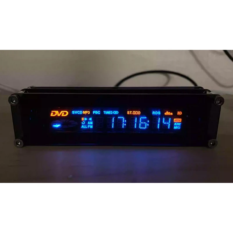 VFD Luminous Digital Clock with Vacuum Screen, Cyberpunk Desktop Decoration, Gift 4