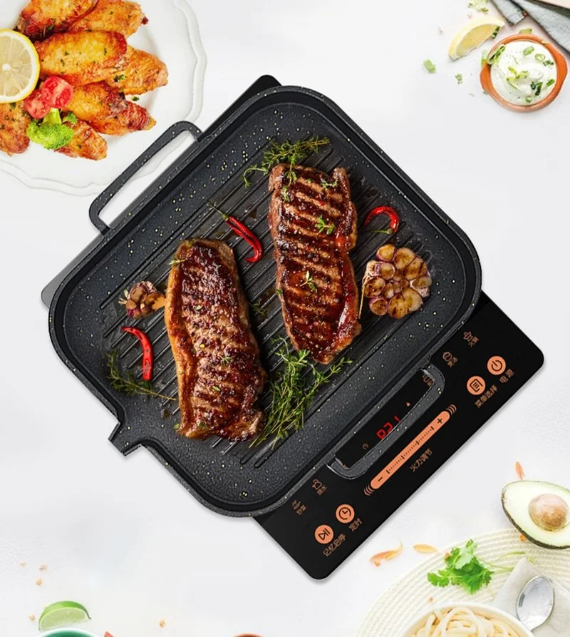 Aluminum Frying Pan Non stick Barbecue Frying Pan Korean BBQ Tray
