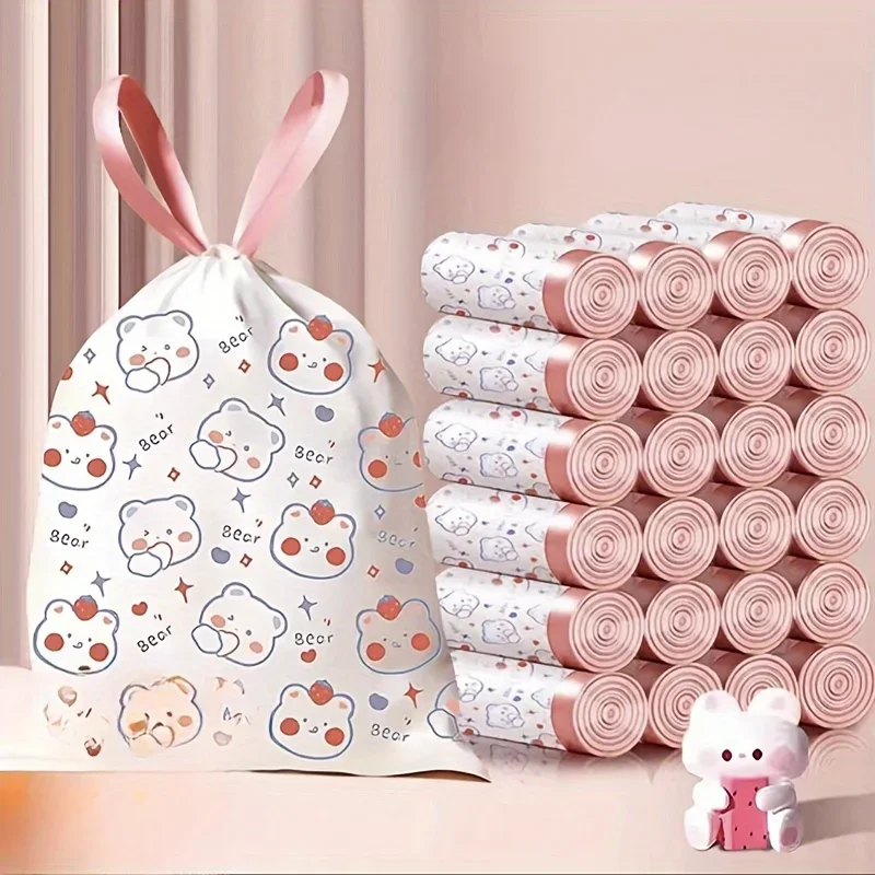 4 Gallon Drawstring Trash Bags-Easy Dispense Leak-Proof & Versatile 15/75/100pcs For Home Office and Outdoor Use trash bags disposable trash bags garbage bags