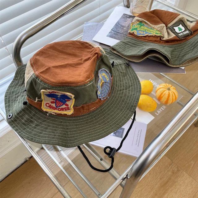 Sombreros de cubo de camuflaje Retro, sombrero de pescador de