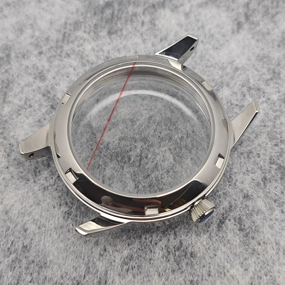 Elegant Women's Steel Watch Case with Bubble Crystal