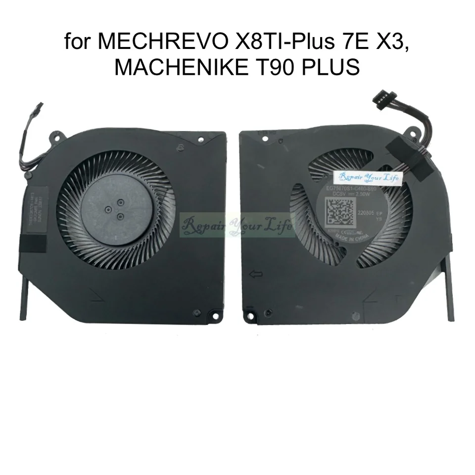 Laptop Cooling Fan for MECHREVO X8TI-Plus 7E X3 MACHENIKE T90 PLUS