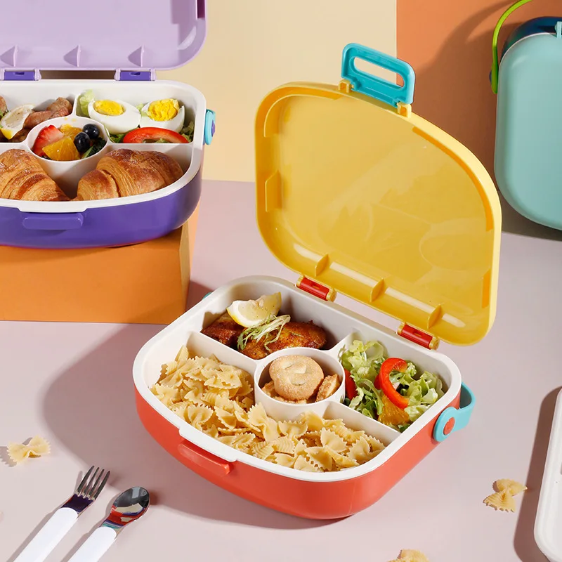 Aohea Durable Kids Leak-Proof Bento Box Children School Food Lunch