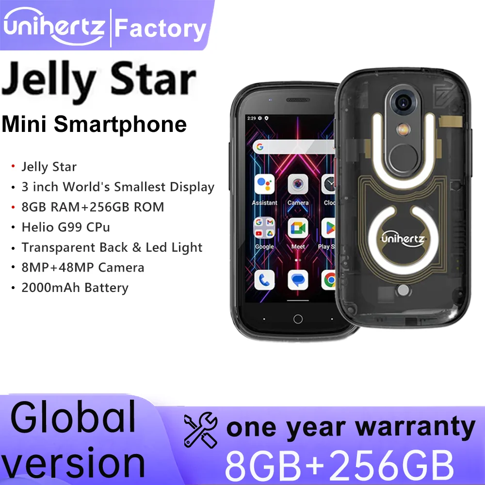 Unihertz Jelly Star Smallest Android 13 Smartphone 8GB 256GB