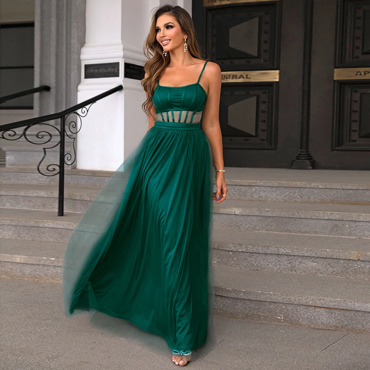 

Formal Occasion Dresses For Women Dress Elegant Sexy Translucent Mesh Prom Gowns Ouftits Long Ribbons For Party 2023 Fashion