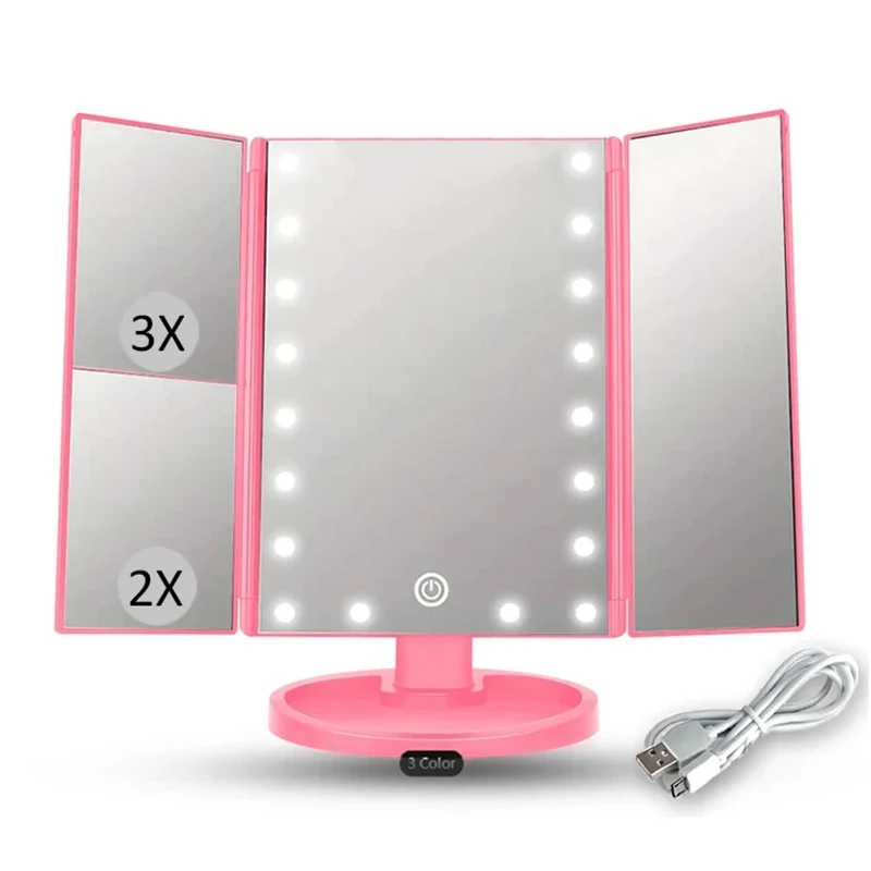 Portable Folding LED Makeup Mirror 1