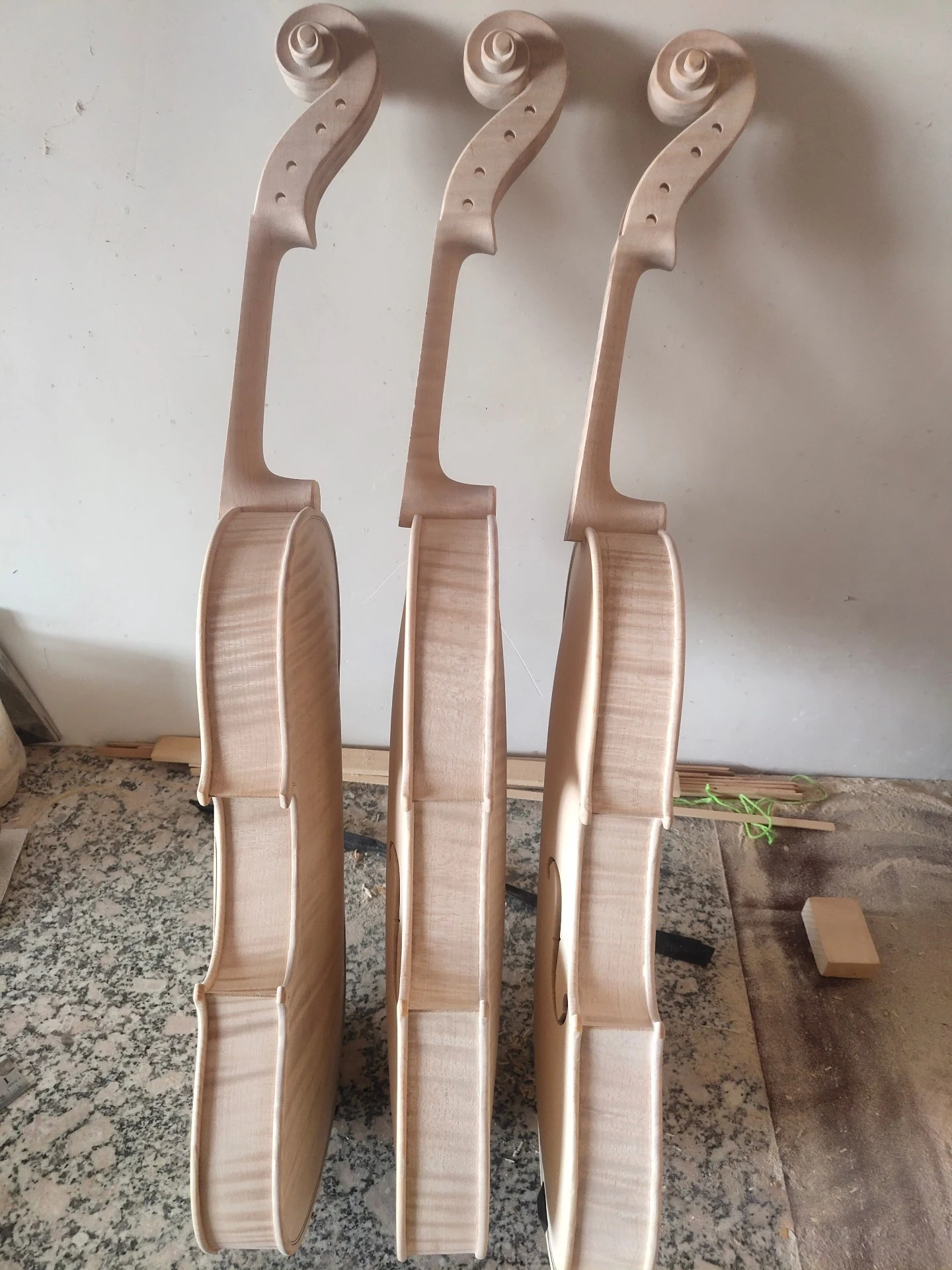 Maple violin white embryo unfinished white maple wood violin 4/4 3/4 1/2 1/4 solid wood DIY violino As request