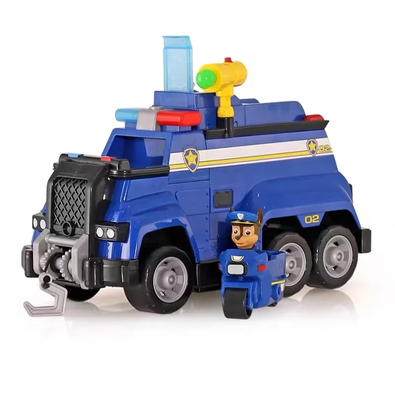 PAW PATROL, Ready, Race, Chase Race & Go Deluxe Vehicle w/ Sound- Blue