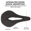 BUCKLOS 3D Printed Bicycle Saddle Full Carbon Fiber Bike Seat Cushion Ultralight Road Mountain Bike Saddle Carbon MTB Seat 5