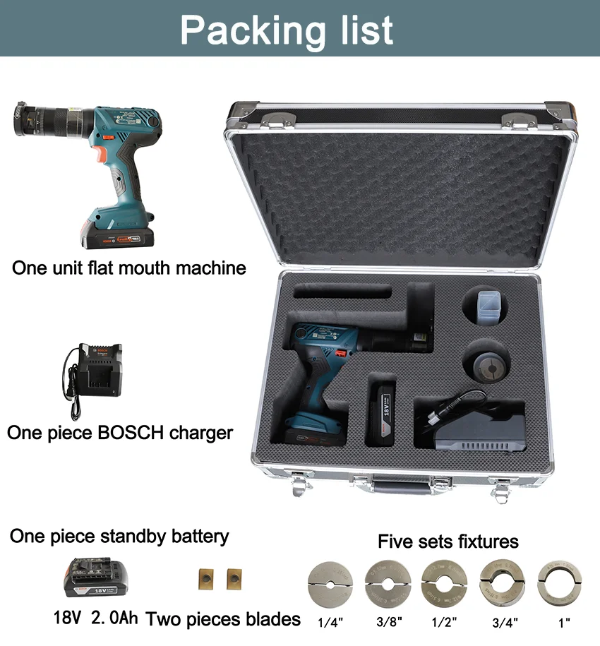 GhionChion portable tube squaring machine for round thin-walled pipe end flatten burr-free quality 6