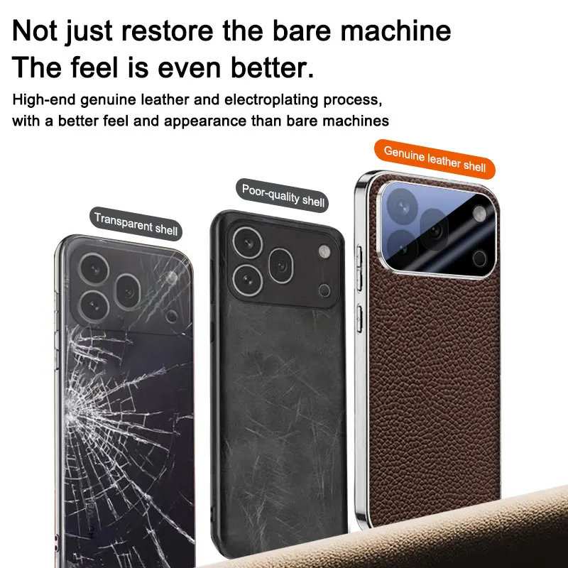 Luxury Leather Skin-Friendly Protective Back Cover for Honor 600 Pro - Lens Protection Bumper Case