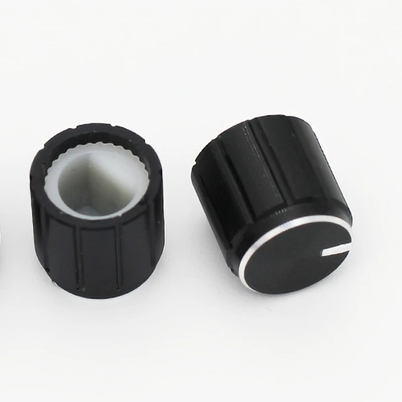 5pcs 10*10mm Aluminum Alloy Knob Potentiometer Control Knob Volume Switch Rotary Encoder Knobs for 6mm Diameter D-axis potentiometer knob cap aluminum knob rotary encoder knob